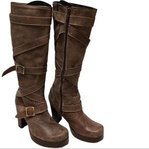 STEVE MADDEN Vintage Y2K RARE Platform Bratz Knee High Boots 38